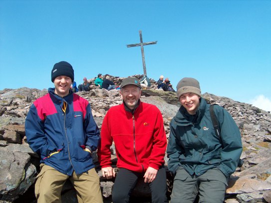 Me (on left), my father and brother on Carrauntoohil, Ireland’s highest mountain.