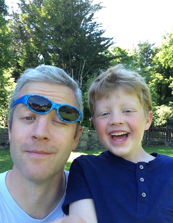 Finán with son Thade at the wonderful Westport House Pirate Park in Mayo