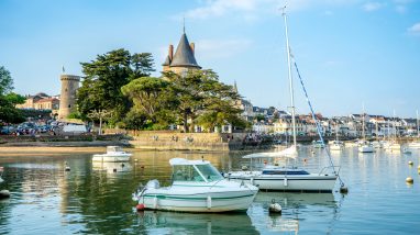 Pornic, vue sur la plage et le port