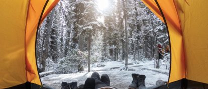 winter camping france