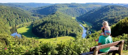 Rivière et forêt en Wallonie, Ardennes, Belgique