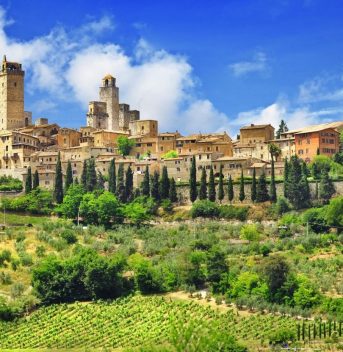 San Gimignano, Tuscany, Italie, Campings en Italie