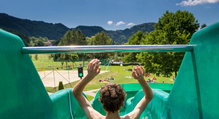 The water slide in the Ossiach lido