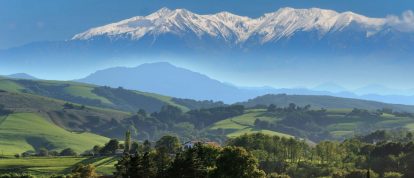 The mountains and countryside of the Pays Basque, France